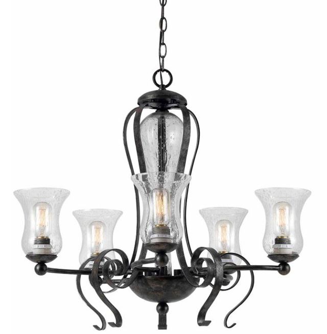 Cal® Lighting & Accessories Metal 5-Light Eternity Chandelier-0