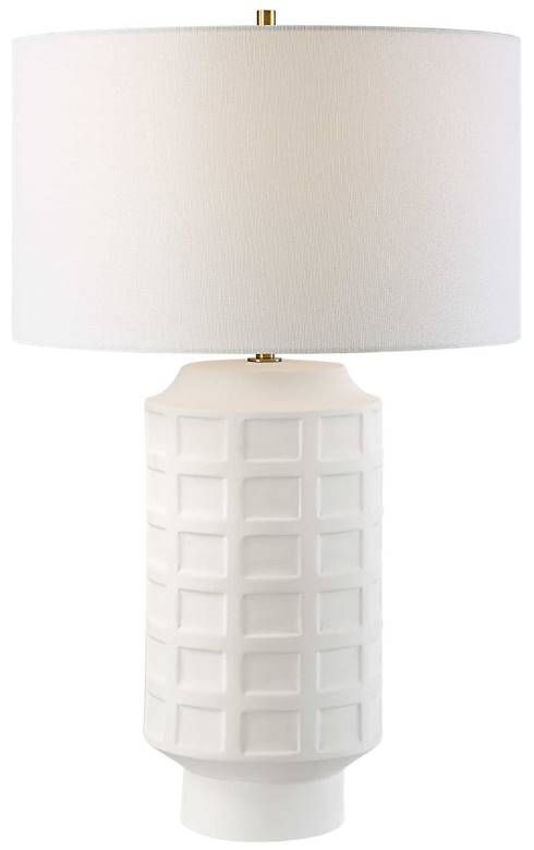 Uttermost® Window Chalk White Glaze Table Lamp-4