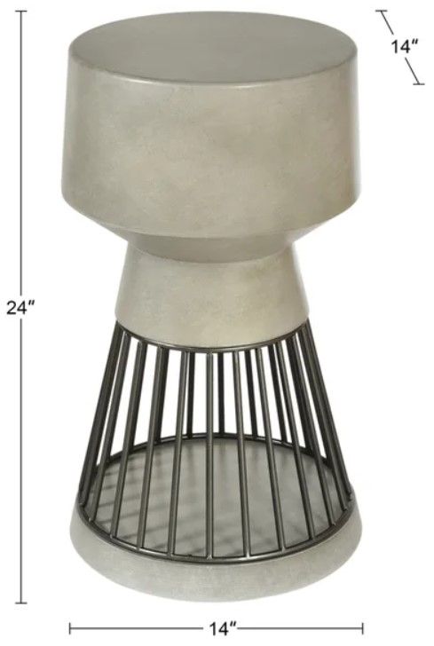 Stylecraft Norman Wyatt Home Cement Gray Table-2