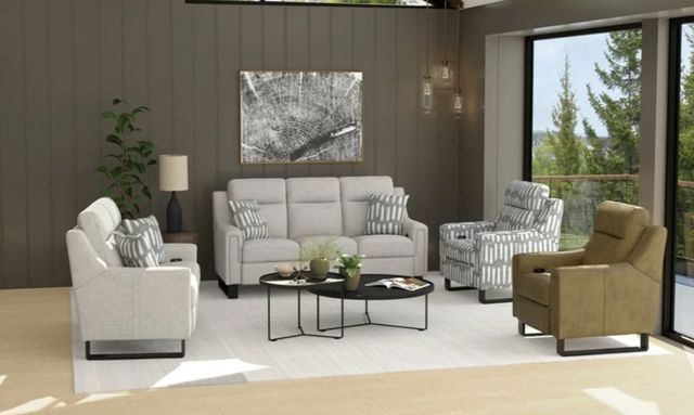 Emerald Home Teagan Black/Gray Dual Power Recliner-1