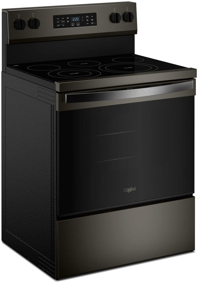 Whirlpool® 30" Black Stainless Steel Freestanding Electric Range with Air Cooking Technology-4