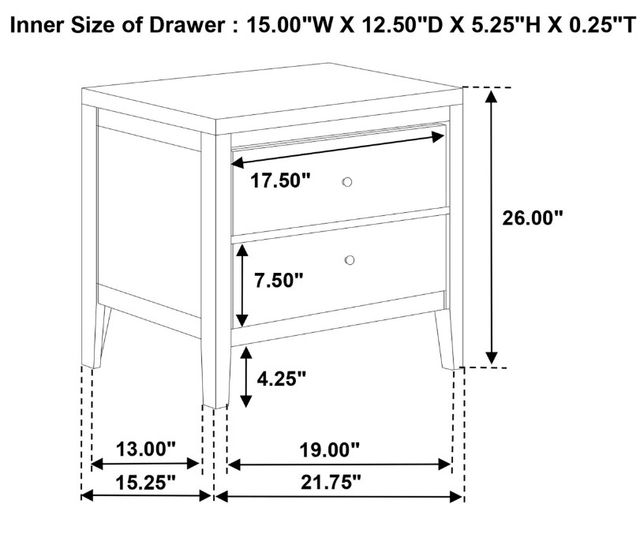 Coaster® Wilkes Dark Cocoa Nightstand-3
