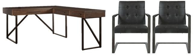 Signature Design by Ashley® Starmore 3-Piece Brown Office Desk Set-0