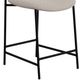 International Furniture Direct Seating Blacksmithing Matte Black/Ivory Bar Stool-4