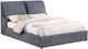 Coaster® Laurel Charcoal Grey Upholstered King Platform Bed-0