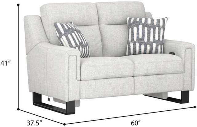 Emerald Home Teagan Cream Dual Power Loveseat-2