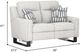 Emerald Home Teagan Cream Dual Power Loveseat-2