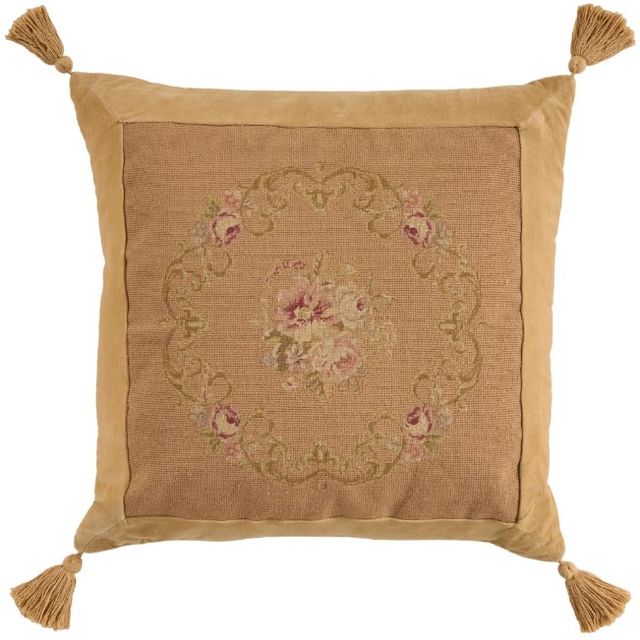Nourison Home™ Mina Victory Vintage Pillow Blush 24"x24" Throw Pillow-0