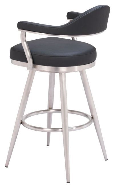 Zuo® Modern Vagur Black Swivel Barstool-3