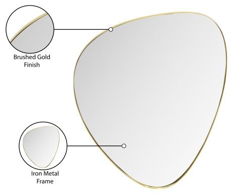 Meridian Furniture Finch Gold 23" Mirror-3