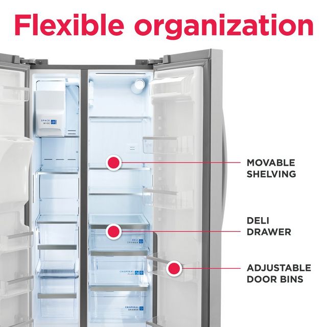 Frigidaire Gallery® 36 in. 25.6 Cu. Ft. Smudge-Proof® Stainless Steel Side-by-Side Refrigerator-14