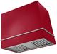AGA Loge 48" Piccadilly Red Wall Mounted Range Hood with Brushed Brass Trim-0