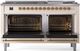 Ilve® Nostalgie II Series 60" Antique White Pro Style Dual Fuel Range-1