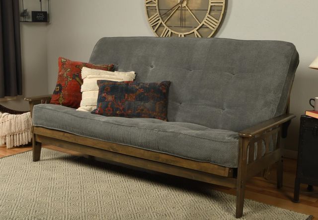 Kodiak Furniture Tucson Marmont Thunder/Rustic Walnut Queen Futon with Mattress-3