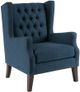 Olliix by Madison Park Navy Maxwell Button Tufted Wing Chair-1