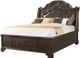 Elements International Tabasco Dark Wood Queen Storage Bed-1