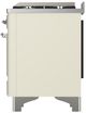 Ilve® Majestic III 36" Antique White Pro Style Dual Fuel Liquid Propane Range with Solid Door and Chrome Trim-3