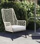 Armen Living Marco Black/Light Gray/Natural Fabric/Rope/Steel Outdoor Lounge Chair-1