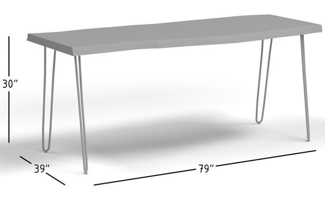 Jofran Inc. Nature's Edge Natural 79'' Dining Table with Black Base-1