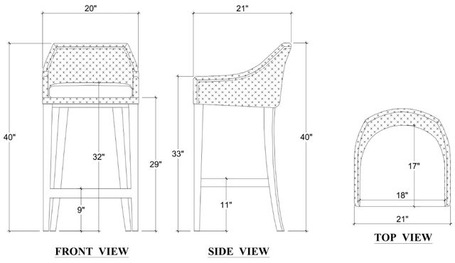 Bramble Savanah Upholstered Barstool-2