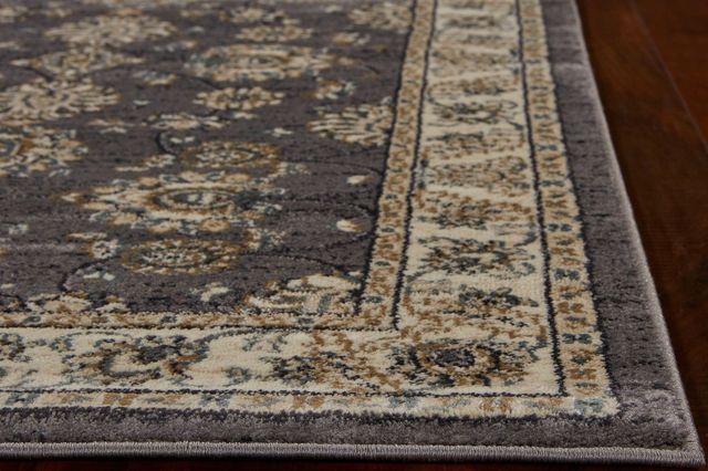 KAS Rugs Avalon Grey/Ivory Kashan 5'x8' Rug-1