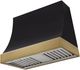 AGA Marquee 36" Matte Black Wall Mounted Range Hood with Antique Brass Trim-0