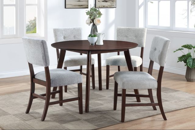 New Classic® Home Furnishings Tioga 5-Piece Brown Cherry/Gray Dining Set-1