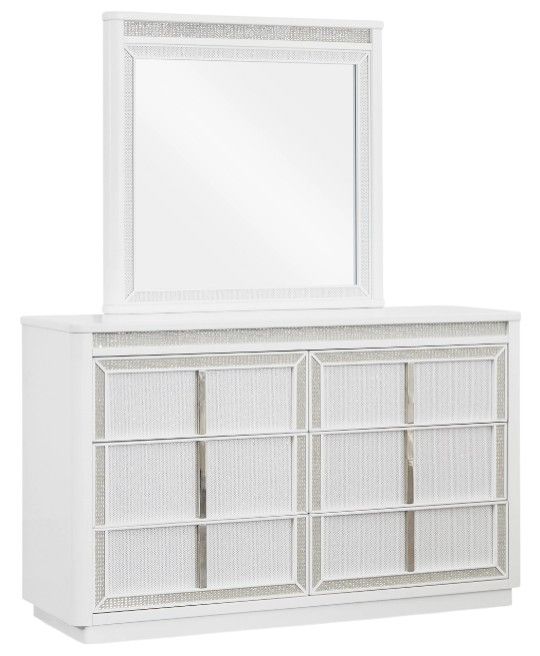 Signature Design by Ashley® Chalanna White Lacquer Dresser and Mirror-0