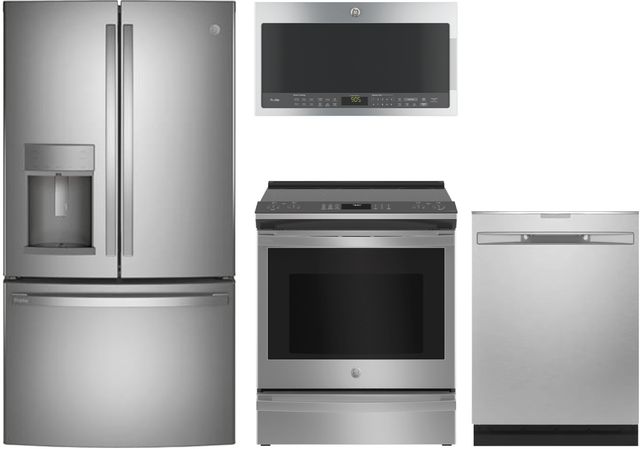 GE Profile™ 4 Piece Stainless Steel Kitchen Package-0