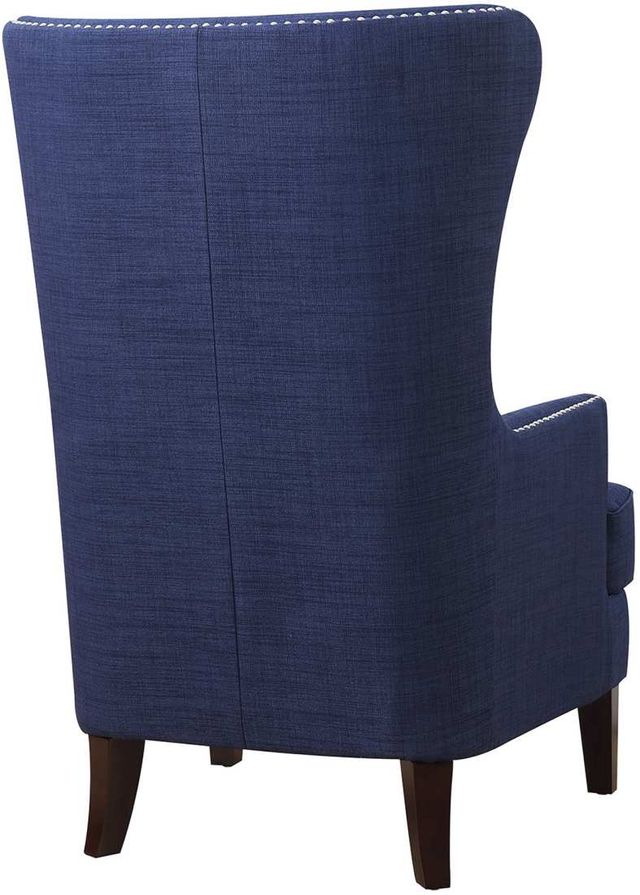 Elements International Kori Espresso/Heirloom Blue Accent Chair-2