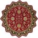 Surya Crowne Burgundy 8' Star Area Rug-0