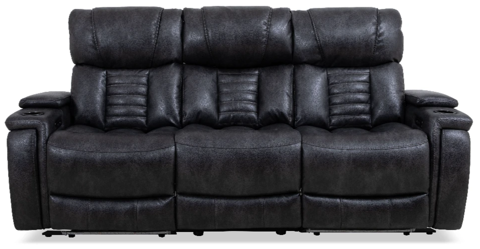CLASS:y リウォン セット Manwah Charcoal Zero Gravity Power Reclining Sofa with Power
