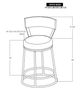 International Furniture Direct Xel-Ha Black/Brown Bar Stool-1