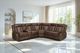 New Classic® Home Furnishings Mateo 3-Piece Brown Manual Reclining L-Shaped Sectional-1