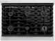 ZLINE Autograph Edition Paramount 36" Stainless Steel Pro Style Dual Fuel Range with Matte Black Accents-3