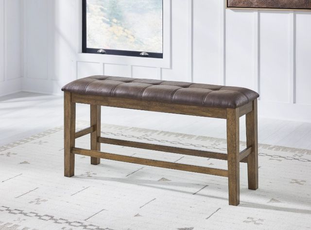 Signature Design by Ashley® Broxtyn Light Brown Upholstered Counter Bench-2