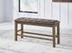 Signature Design by Ashley® Broxtyn Light Brown Upholstered Counter Bench-2