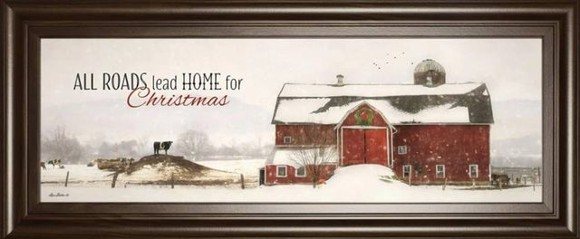 Classy Art All Roads Lead Home For Christmas by Lori Deiter Wall Art-0