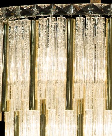 Michael Amini® Chimes 15 Light Gold Chandelier 2-Piece Set-1
