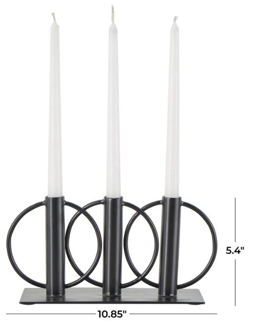 Deco Marche Black Circular Ring Candelabra-3