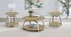 Coaster® Dacre 3-Piece Greige Coffee Table with Satin Nickel Base-1