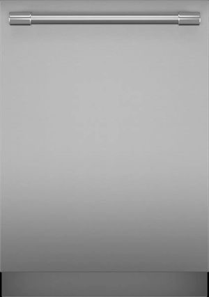 Front view of the Thermador® Sapphire® 24" Stainless Steel Top Control Built In Dishwasher