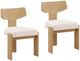 Dovetail Furniture Ian 2-Piece Cream/Natural Dining Chair Set-0