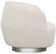 Fairfield® Customizable Dhalia Leather Swivel Chair with Nickel Metal Base-2