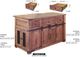 International Furniture Direct Parota Brown Kitchen Island-2