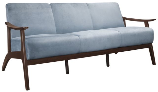 Homelegance® Carlson Blue Gray/Dark Walnut Sofa-0