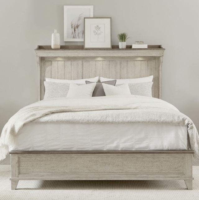 Liberty Furniture Ivy Hollow Dusty Taupe/Weathered Linen King Mantle Panel Bed-1