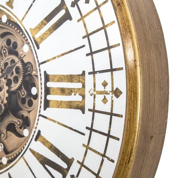 YHD Gold/White Wall Clock-3