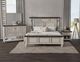 International Furniture Direct Stone Gray-Ivory King Platform Bed Footboard with Rails-1