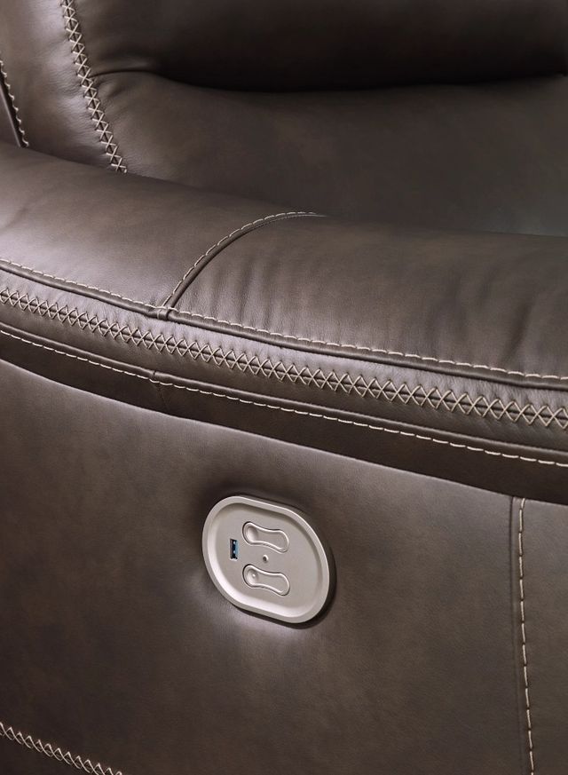 Signature Design by Ashley® Salvatore 5-Piece Chocolate Power Reclining Sectional-2